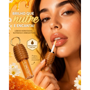 Gloss Labial Hidratante LIPHONEY Efeito Glow Brilho Natural Mel Portátil Lip Oil
